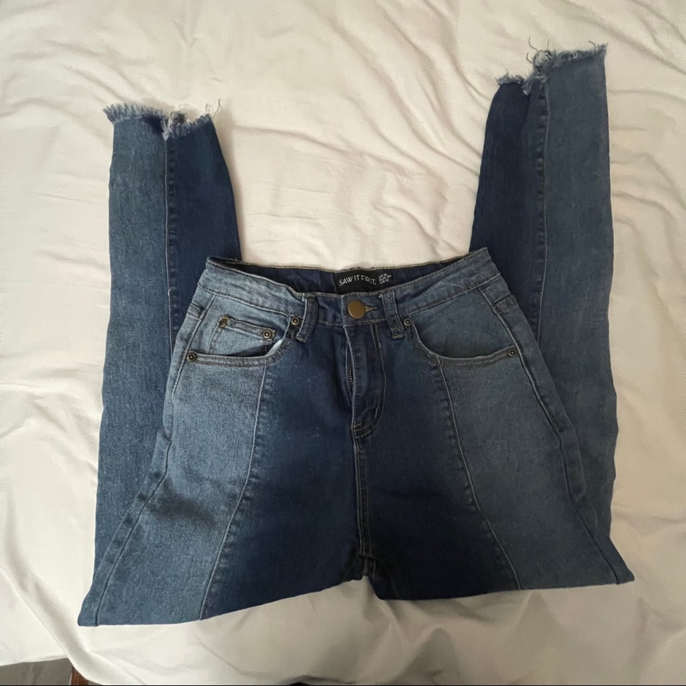 SAW IT FIRST TWO TONED JEANS